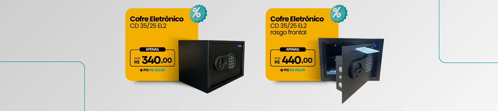 Cofre eletronico cd 35 25 el2 e35 25 rasgo frontal