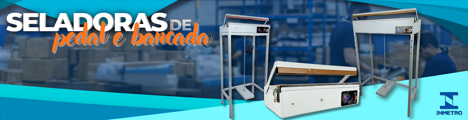 Seladoras de pedal e bancada