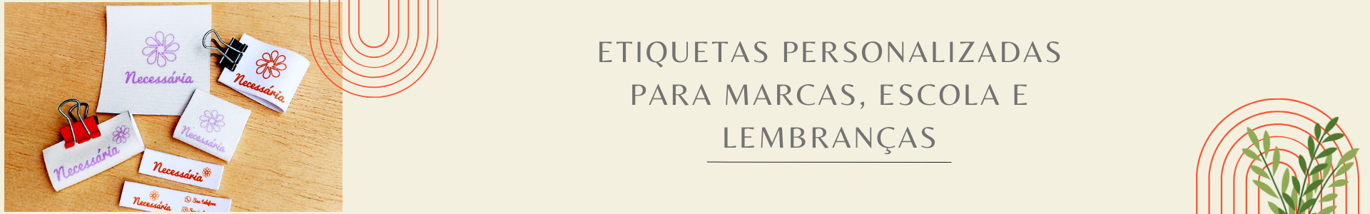 Etiquetas personalizadas para marcas, escola e lembranças