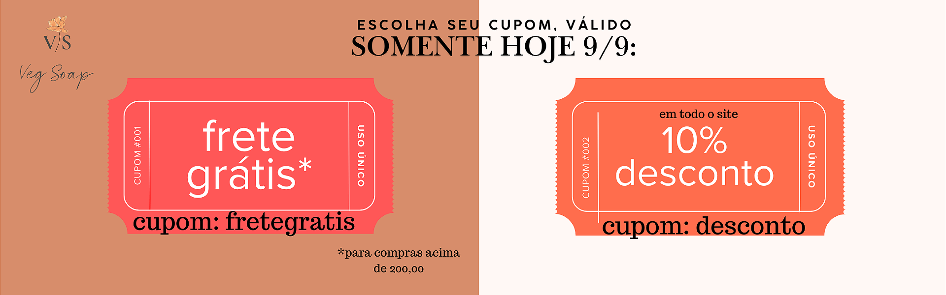 Escolha o cupom