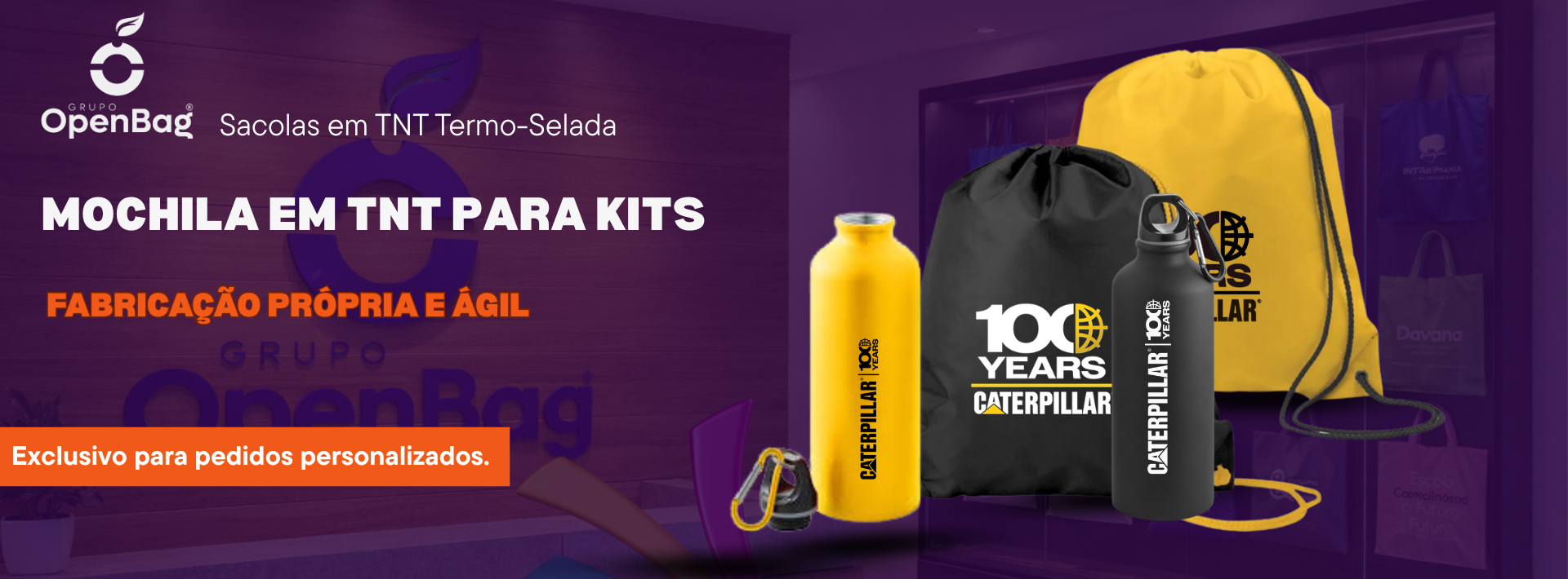 MOCHILAS EM TNT PARA KITS