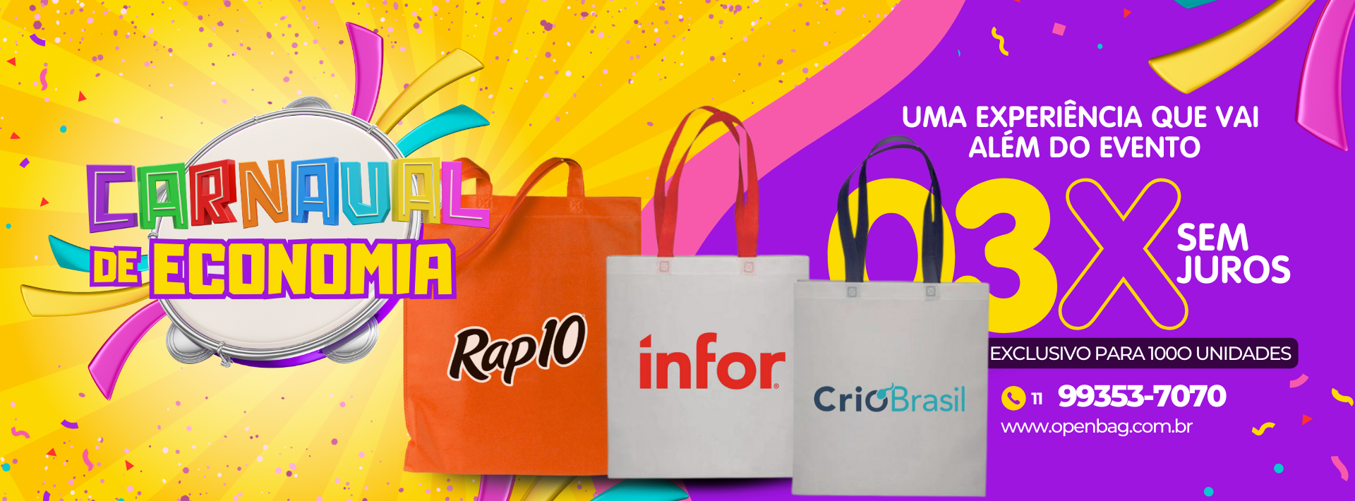 SACOLAS TNT  EVENTOS