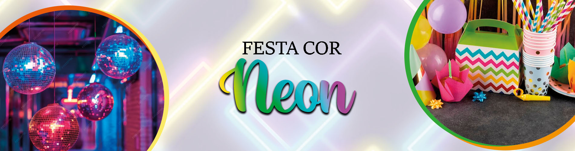 banner festa neon