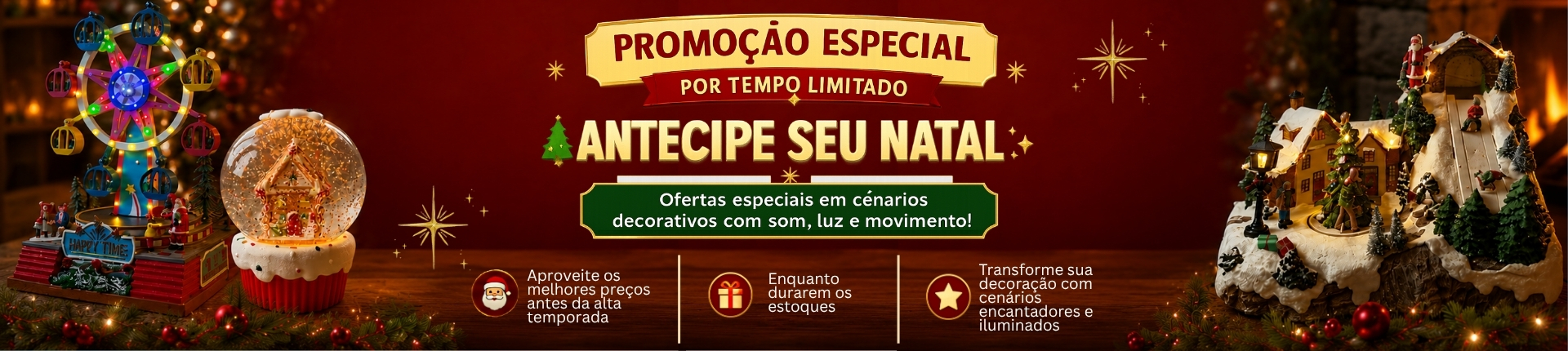 Banner Cenarios de Natal em Promoção