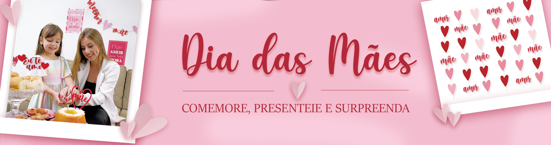 Banner Dia das Mães (Layout Rosa) - Desktop