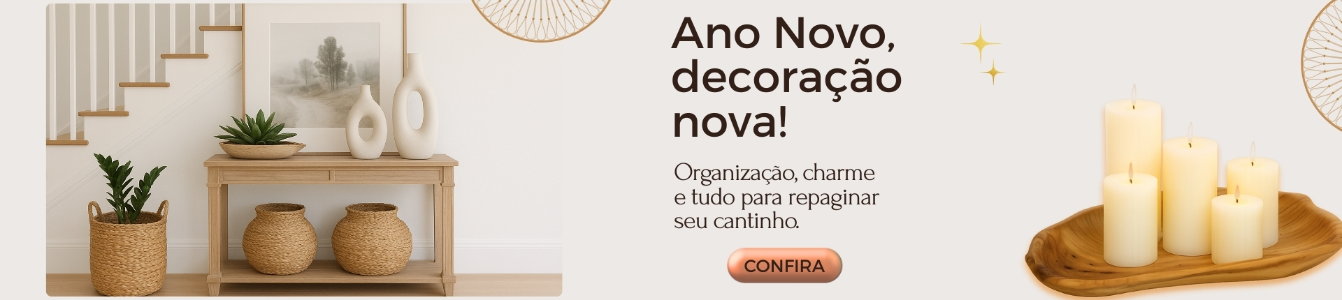 Banner Home Decor Ano novo