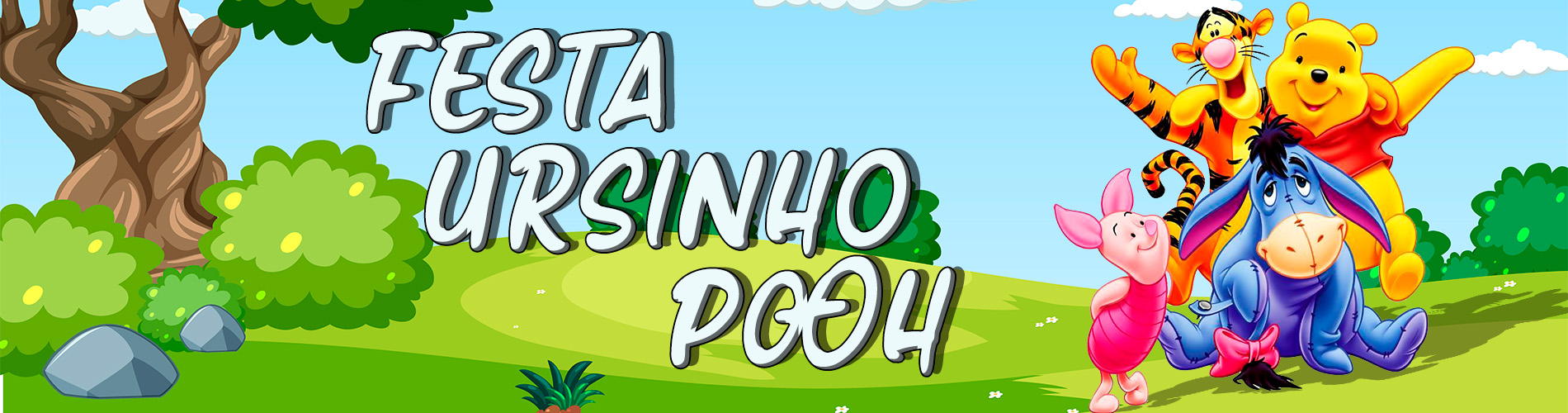 Banner Festa Ursinho Pooh - Desktop