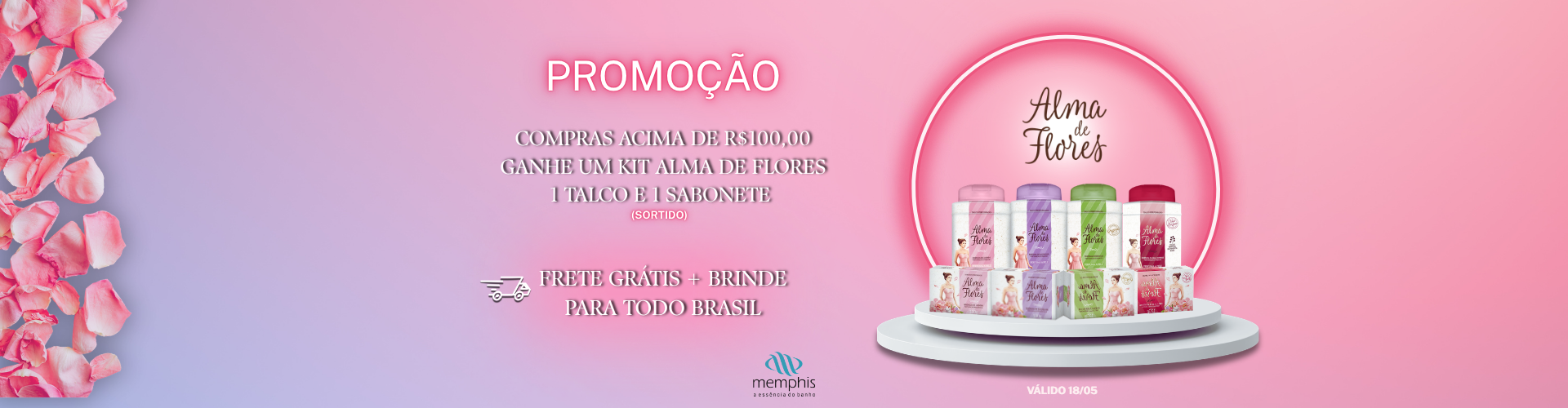 talco + sabonete + frete
