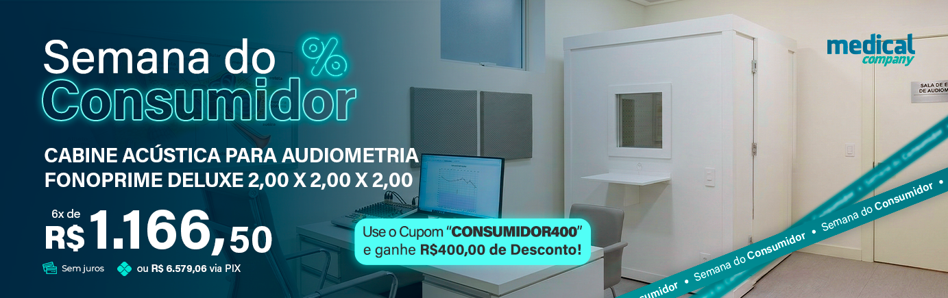 [CONSUMIDOR] CABINE ACÚSTICA PARA AUDIOMETRIA FONOPRIME DELUXE 2,00 X 2,00 X 2,00