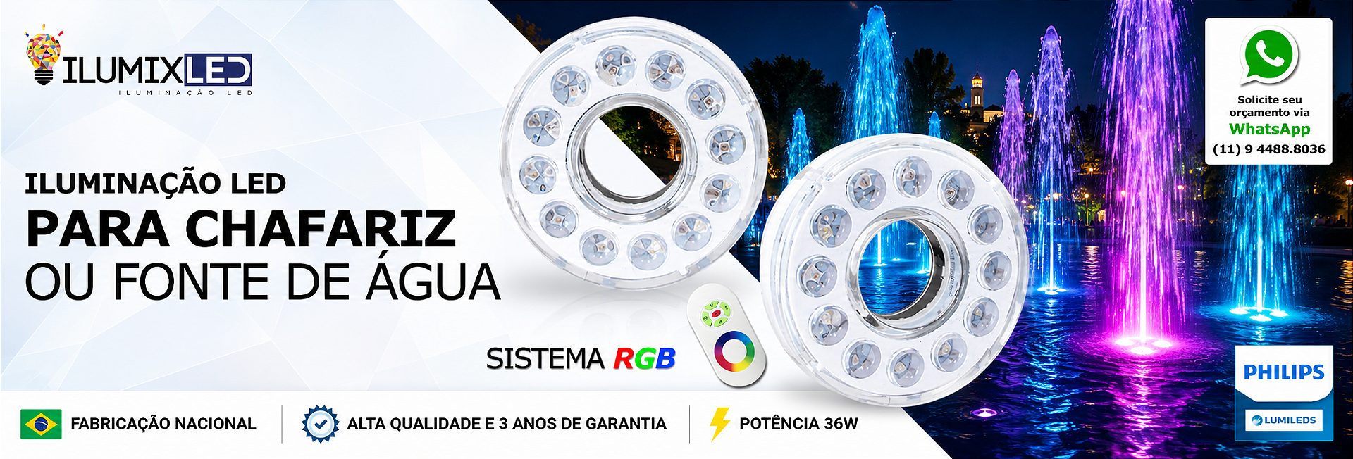 LUMINÁRIA PARA FONTE E CHAFARIZ