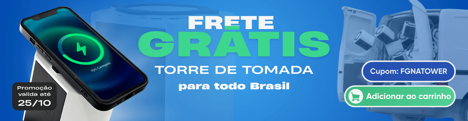 Frete Grátis Torre de Tomada