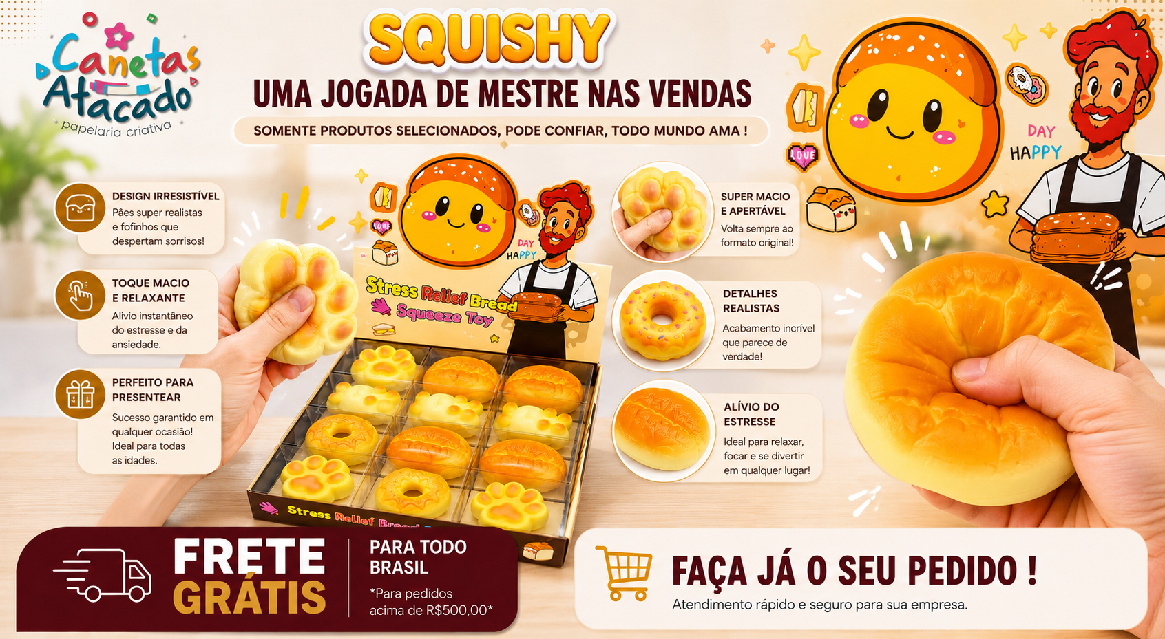 Banner Squishy Pão