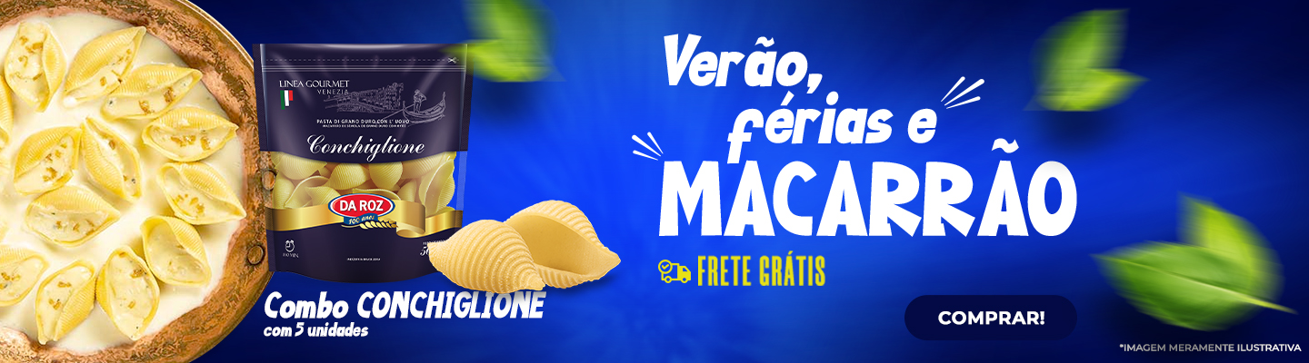 Verão, férias e macarrão - combo Conchiglione
