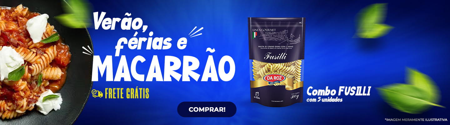 Verão, férias e macarrão - combo Fusilli