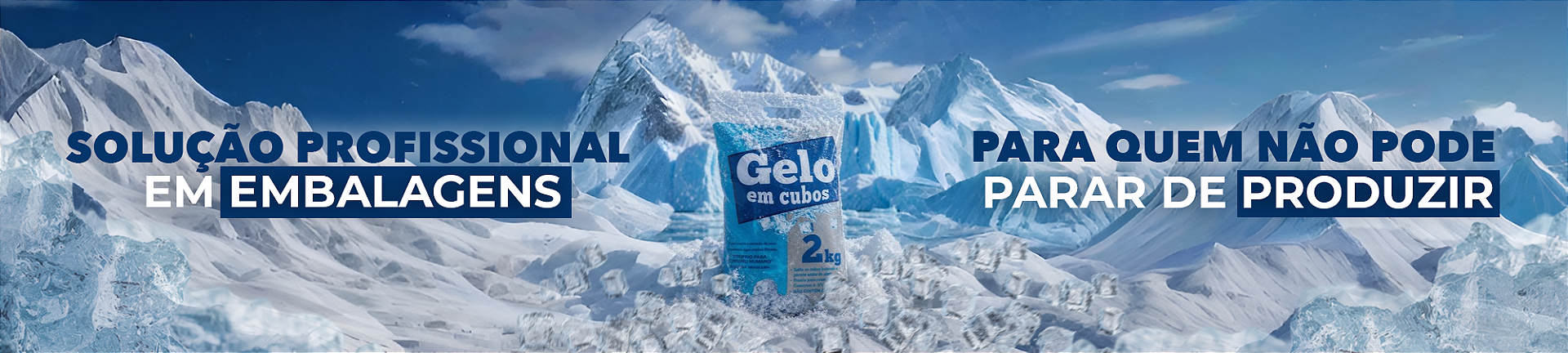 Banner Embalagem para Gelo