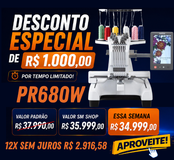 Máquina de Bordado Brother PR680w Oferta Sm Shop mobile
