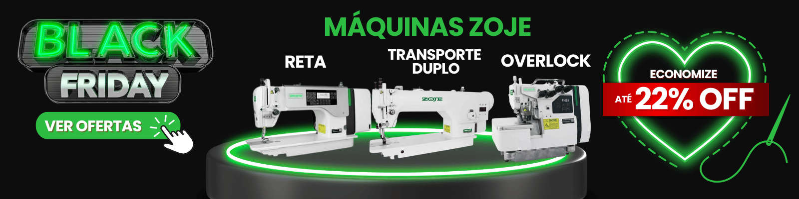 Máquina de Costura Zoje Oferta Black Friday
