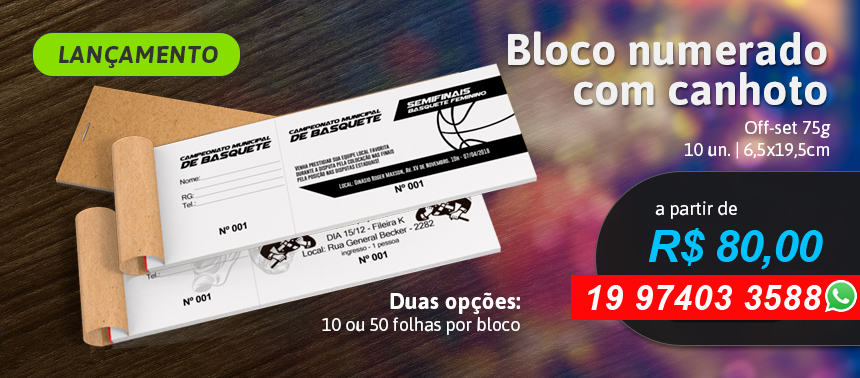 Bloco com Canhoto