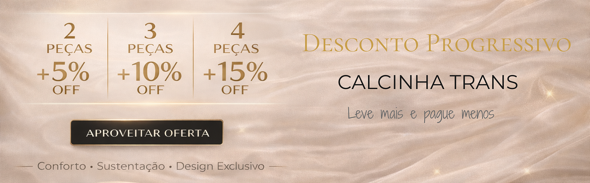 desconto progressivo de calcinhas