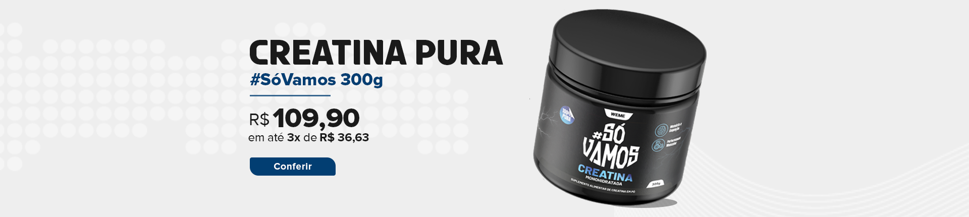 Creatina Pura Só Vamos