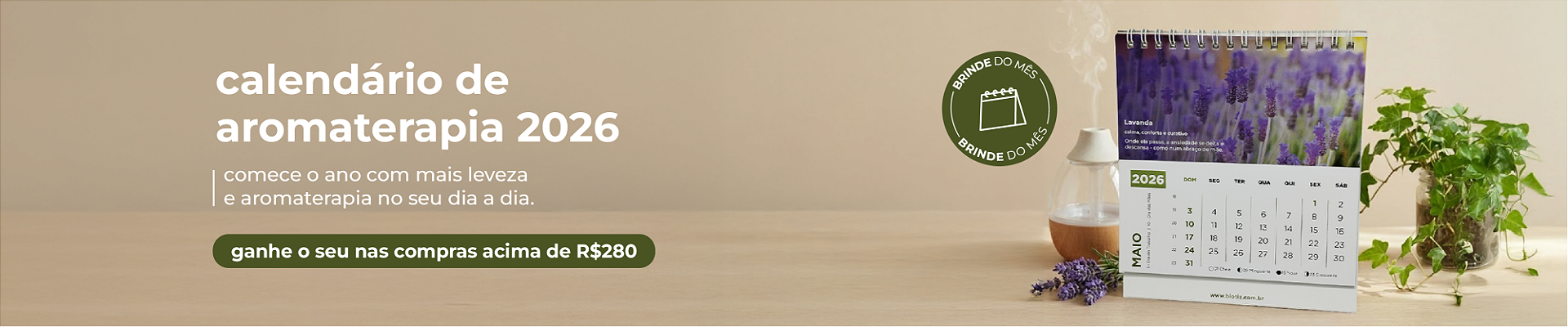 calendário aromaterapia