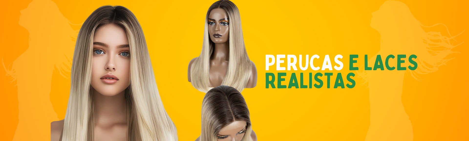 Perucas e laces realistas