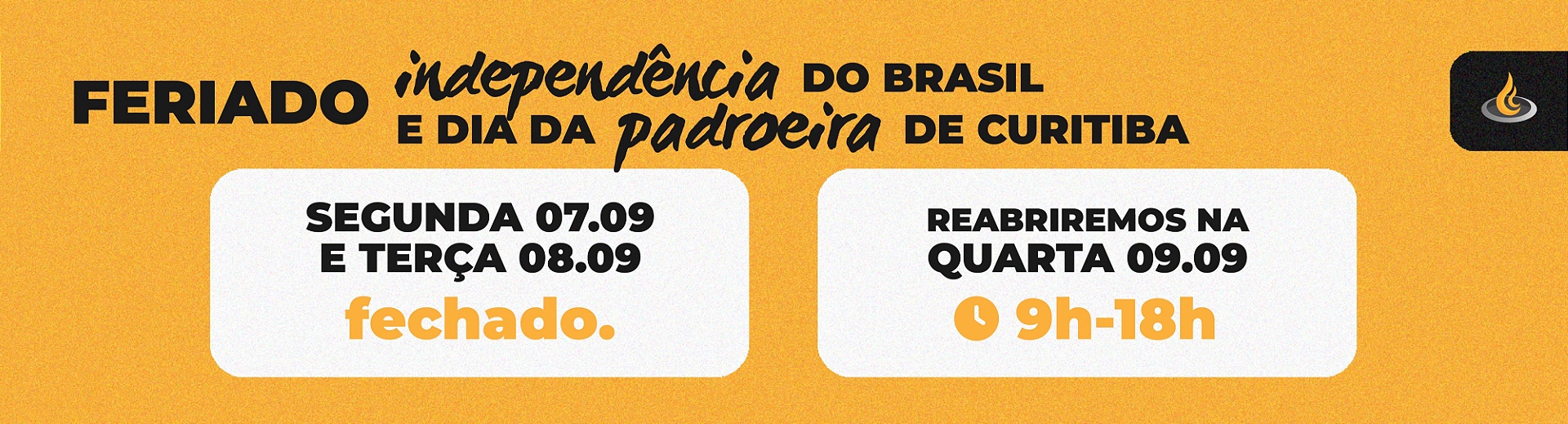 Feriado Independência do Brasil e dia da Padroeira de Curitiba