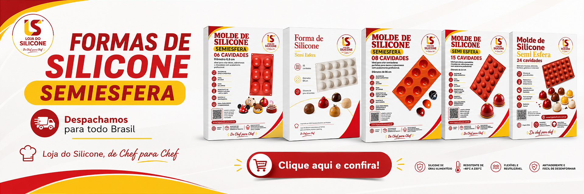 Formas silicone semiesfera