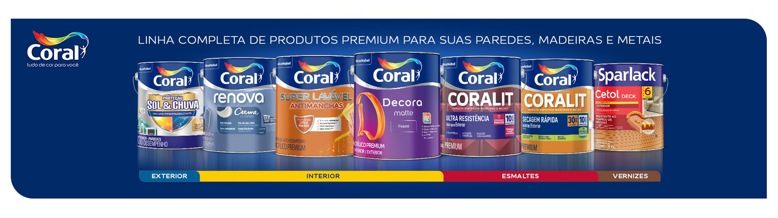 Linha completa Premium Coral