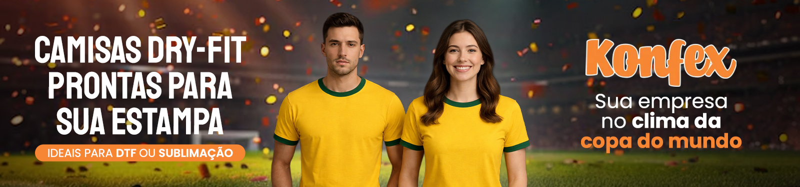 Camiseta Brasil Copa do Mundo Dry Fit Esportiva