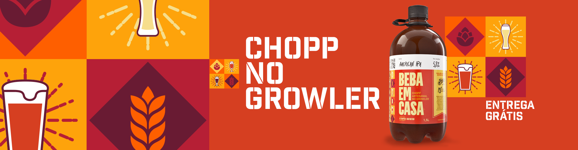 Chopp no Growler