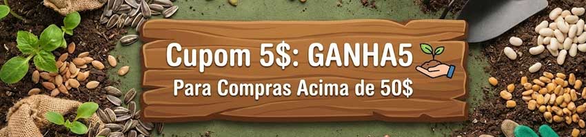 Cupom GANHA5 Para Compras de Sementes Acima de 50$