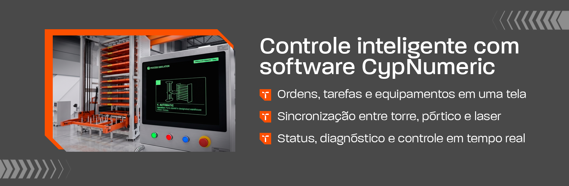 Robô pórtico de carga e descarga automática