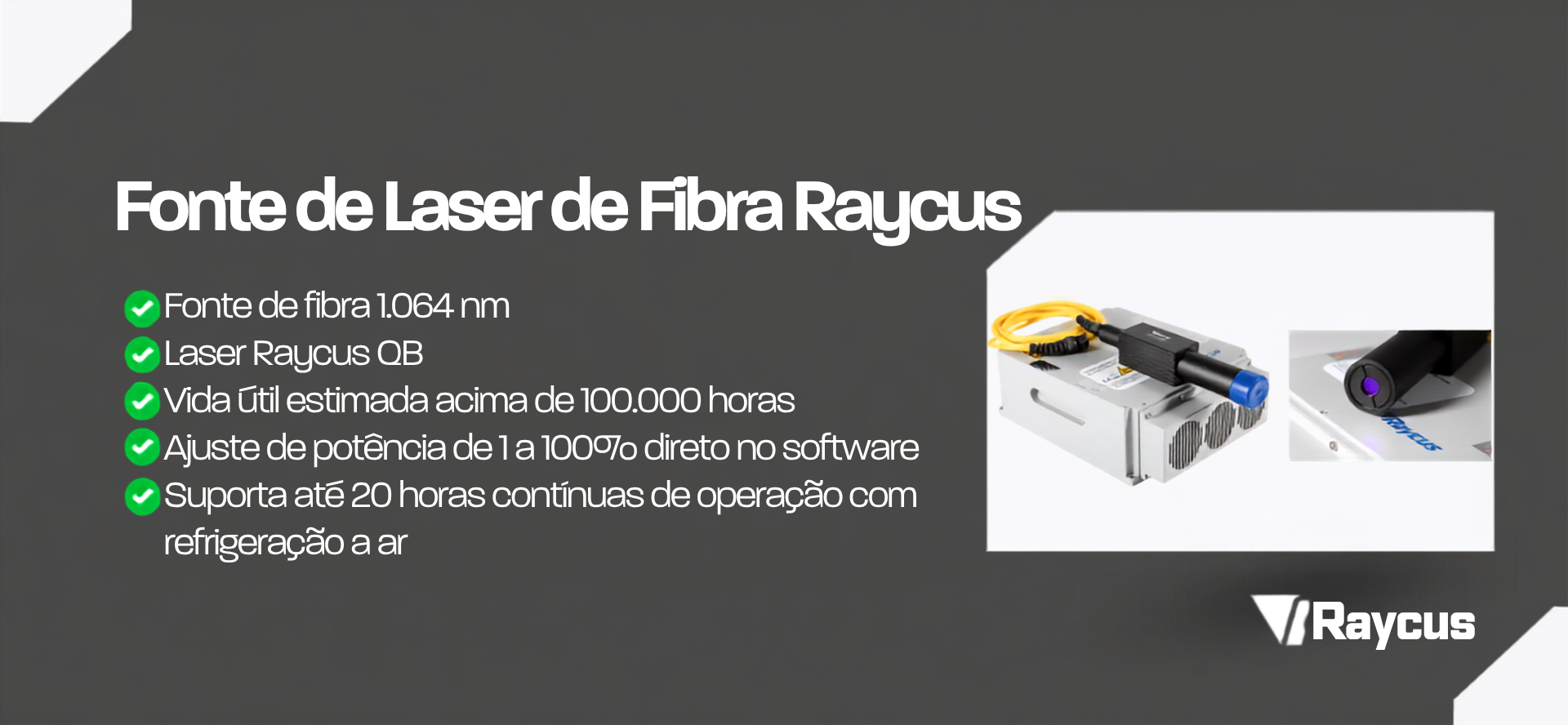 Fonte de laser de fibra Raycus