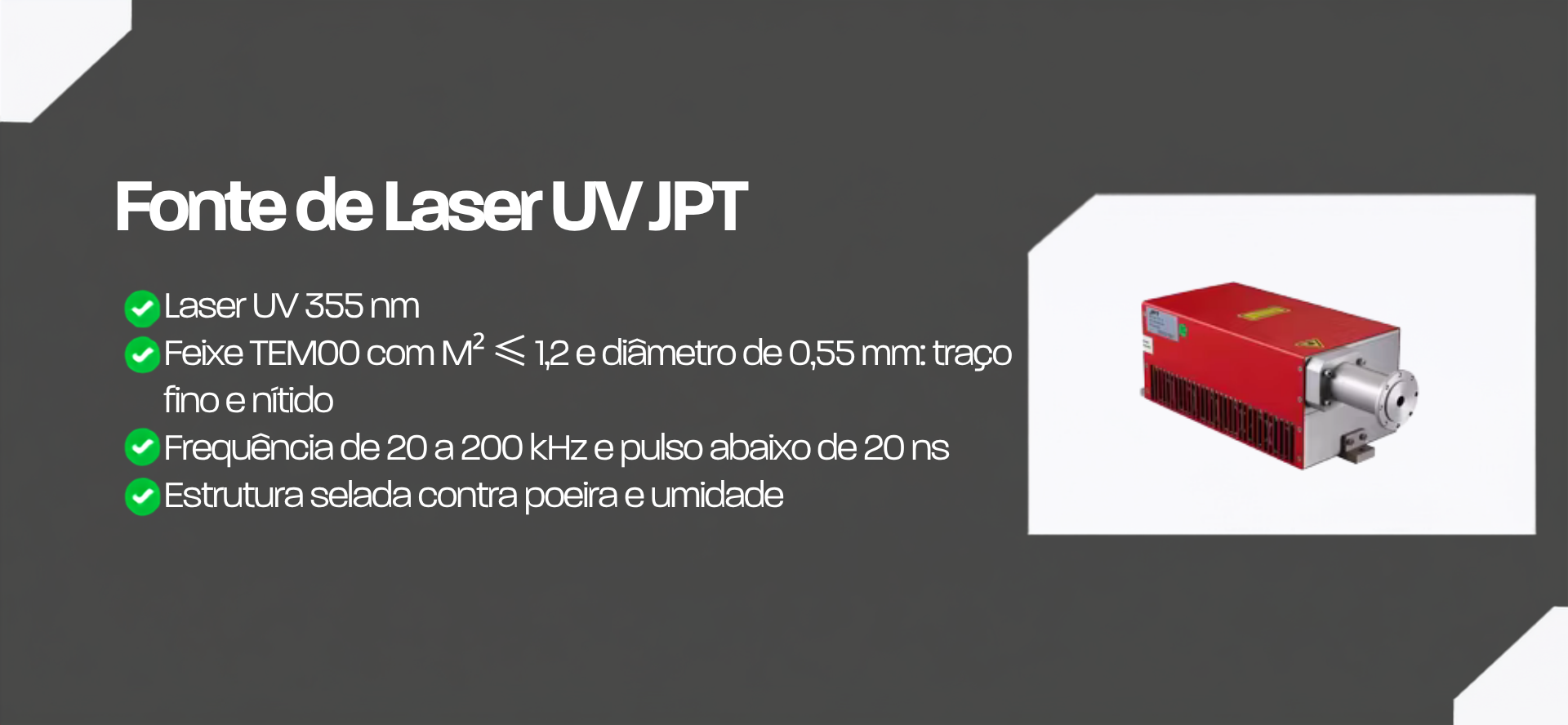 Fonte de laser UV JPT SE 355 nm
