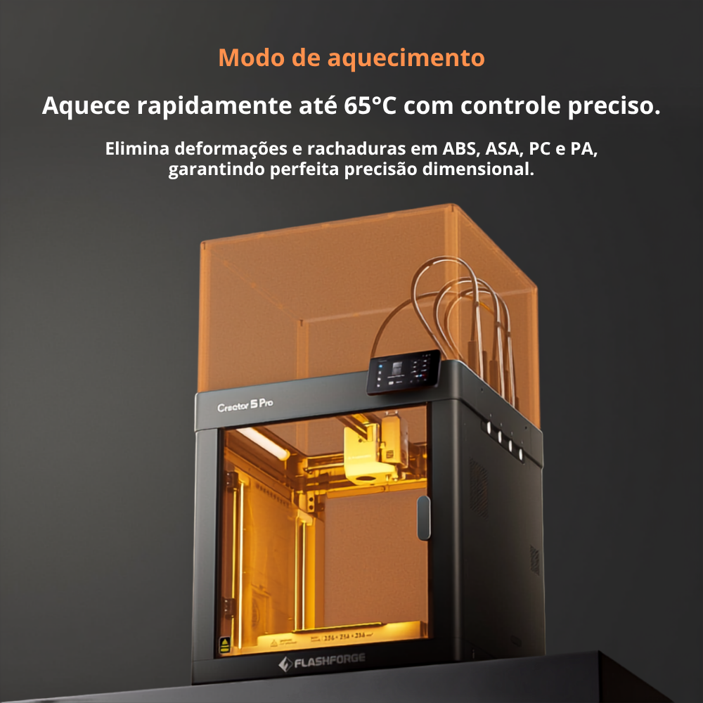 Controle térmico da câmara até 65°C