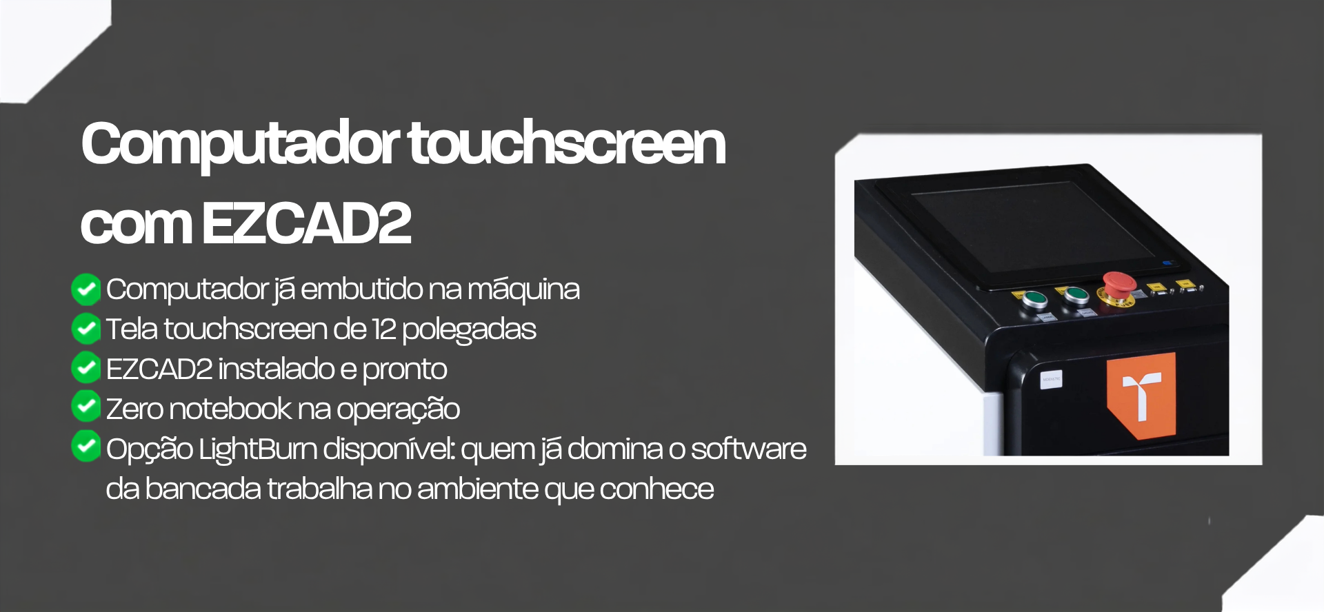 Computador com tela touchscreen da Fibra Portátil