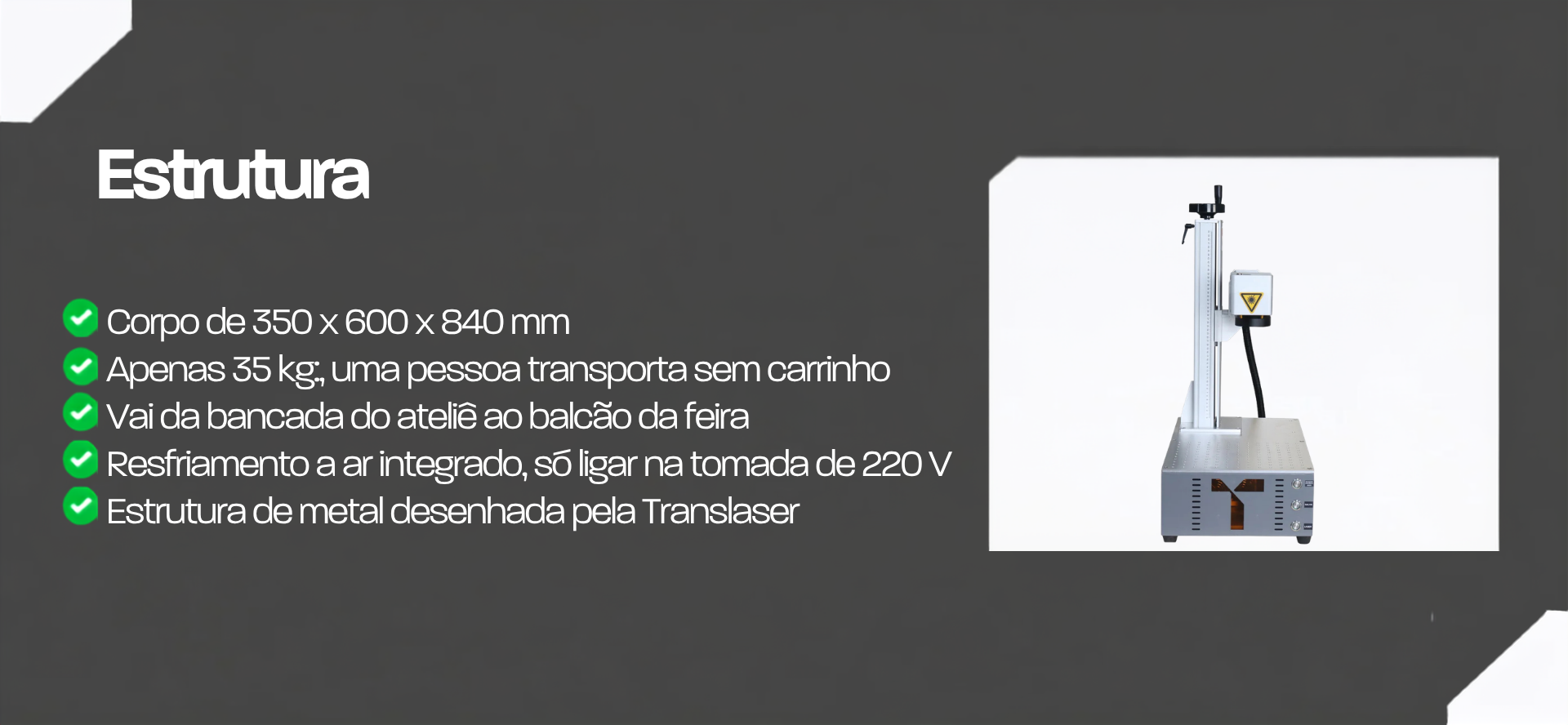 Estrutura compacta da Super Mini Fiber