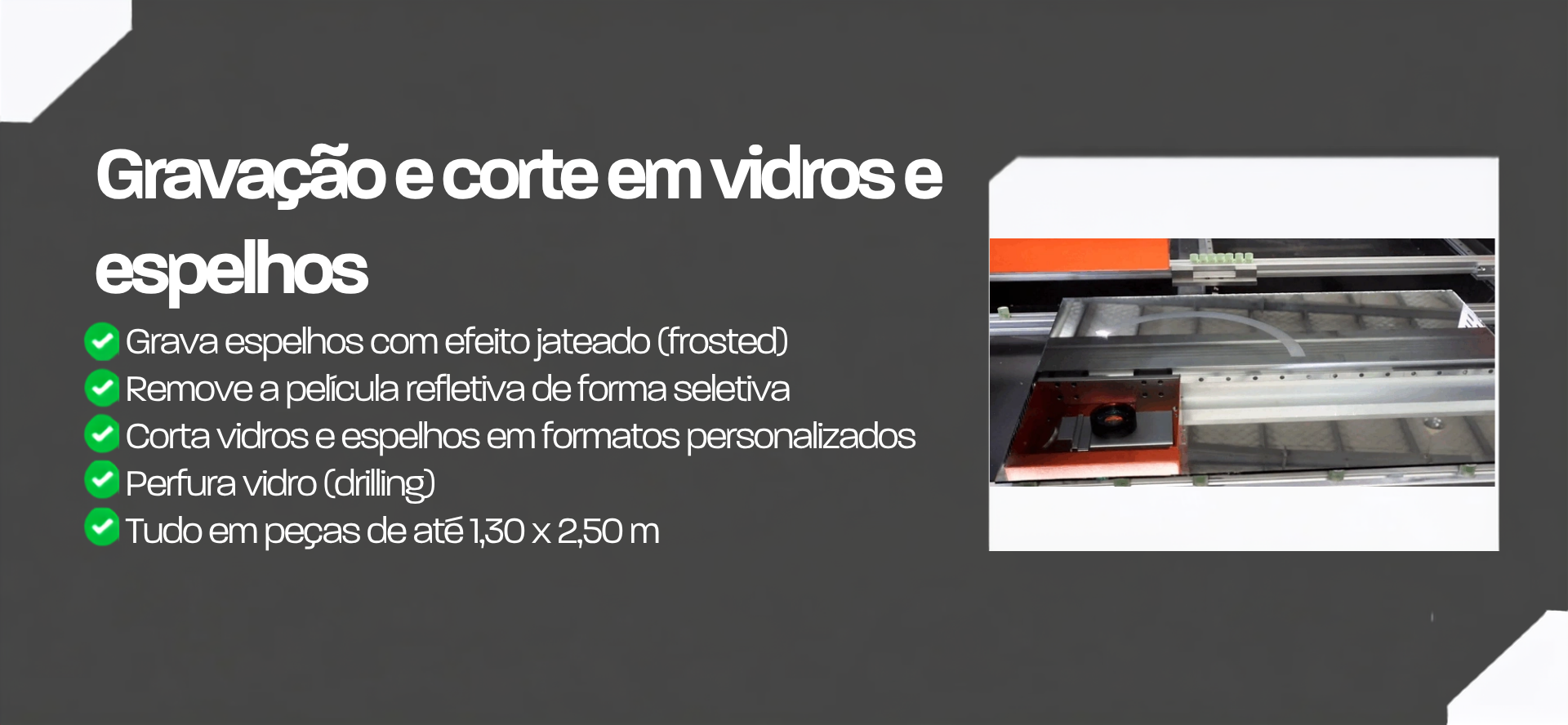 Gravação a laser em espelho com a TL1325