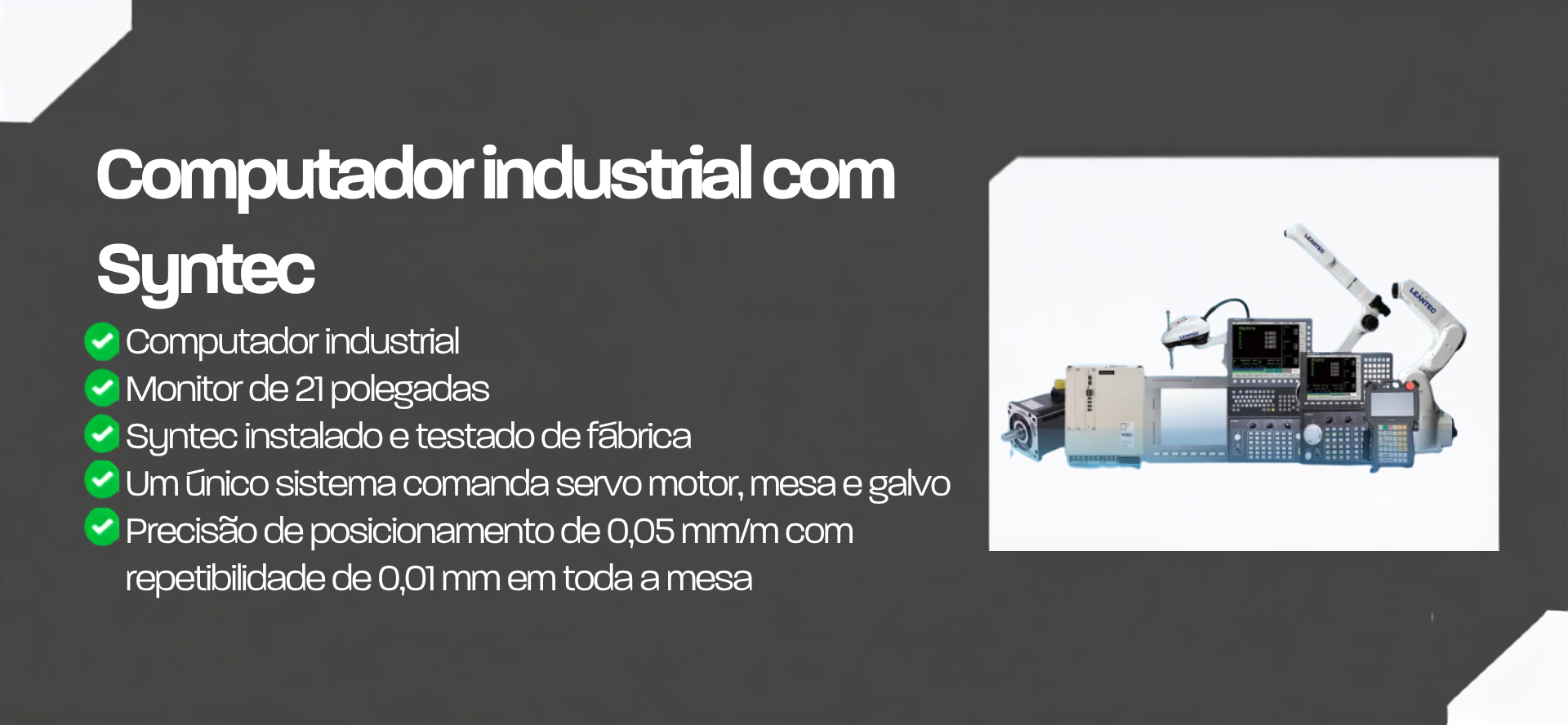 Computador industrial com sistema Syntec