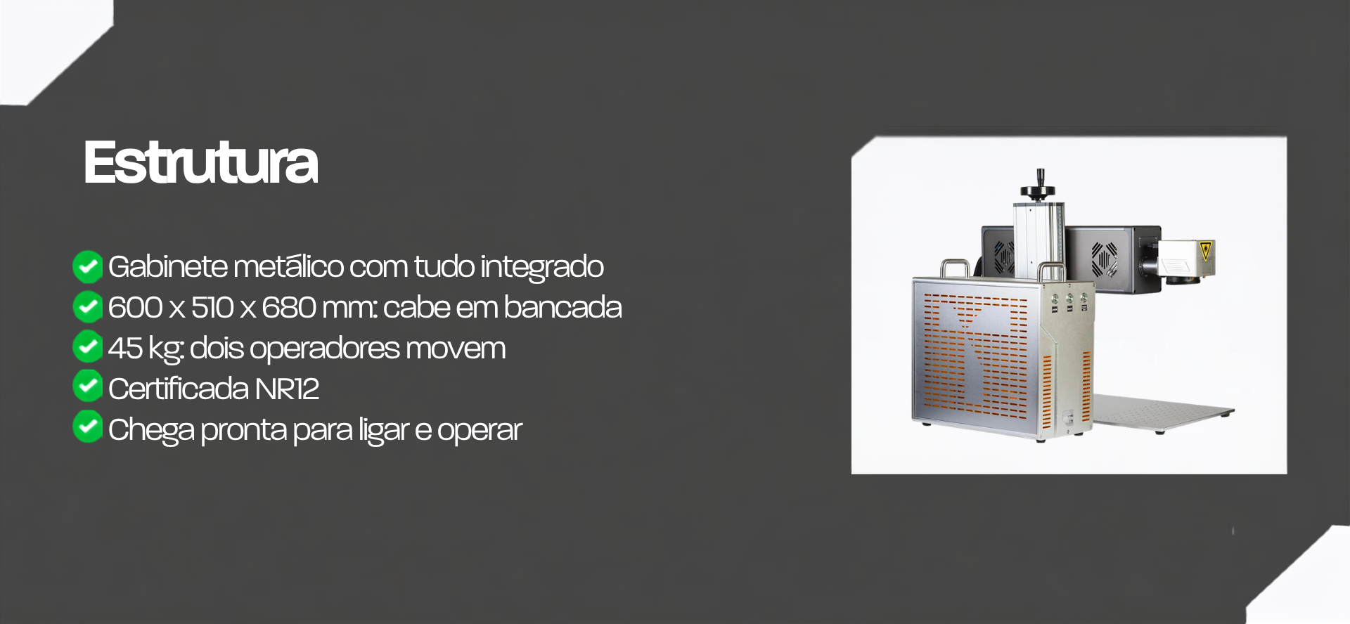 Estrutura de metal da Mini CO2 Laser