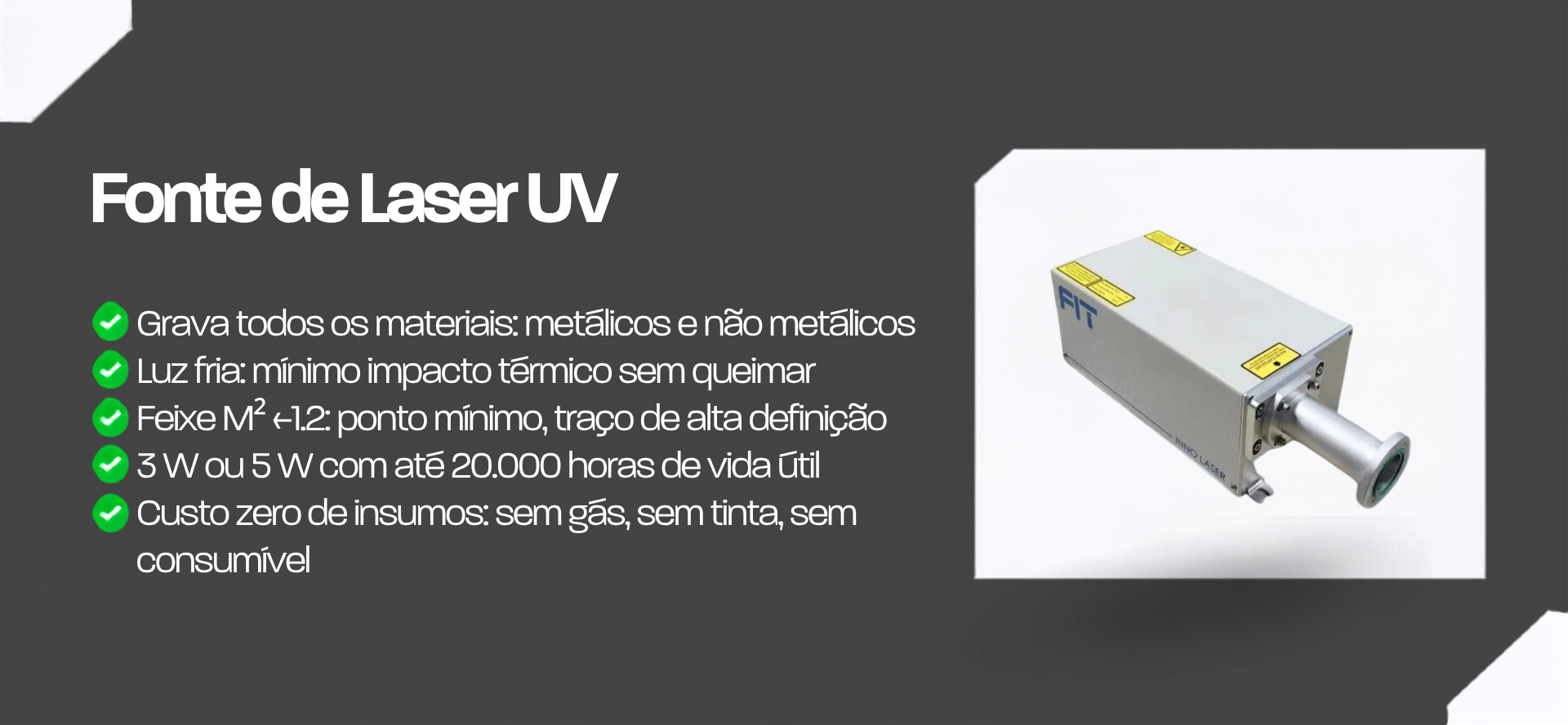Fonte de laser UV 355 nm