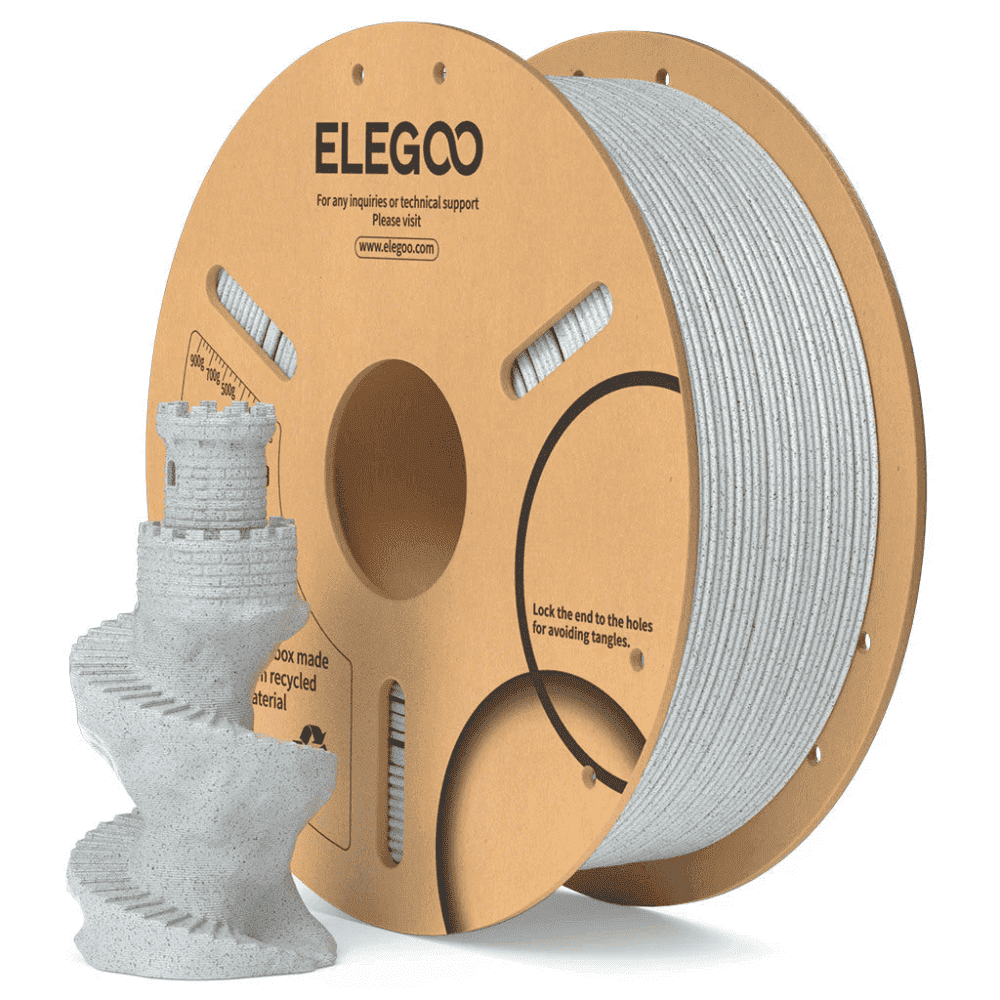 Filamento Elegoo PLA 1.75mm 1Kg Mármore - Translaser - Máquinas