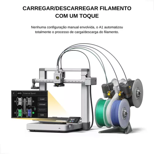 Bambu Lab A1 Combo - Impressora 3D Multicolorida com AMS Lite