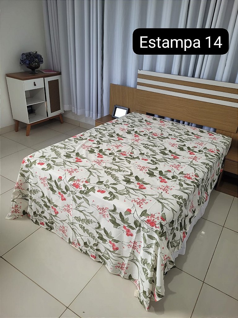 Lençol Casal Avulso Estampado Vida Bela