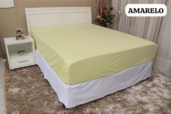 Lençol Casal Com Elástico Liso Vida Bela