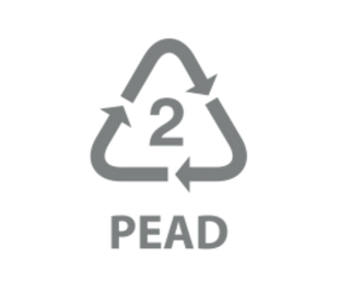Símbolo PEAD reciclável