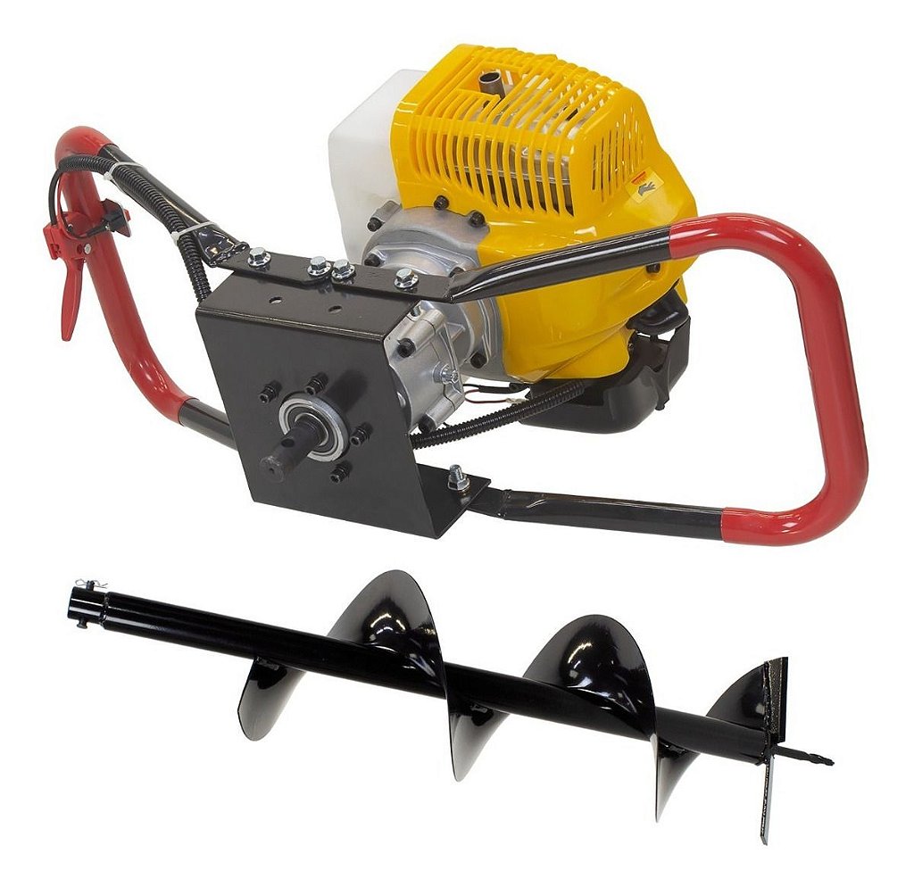 Perfurador de Solo a Gasolina Zmax Ea52i 51,7cc com Broca 200mm