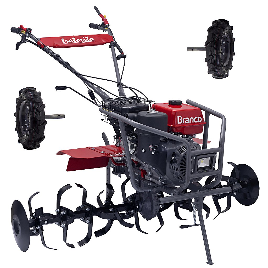 Motocultivador a Gasolina Branco Bttg15.0 90380015 com Carretinha