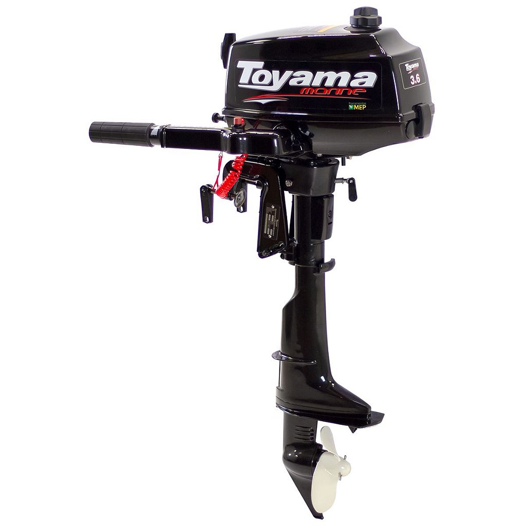 Motor de Popa Toyama 3.6hp Tm3.6ts 74,6cc 2t Rabeta curta Rb4